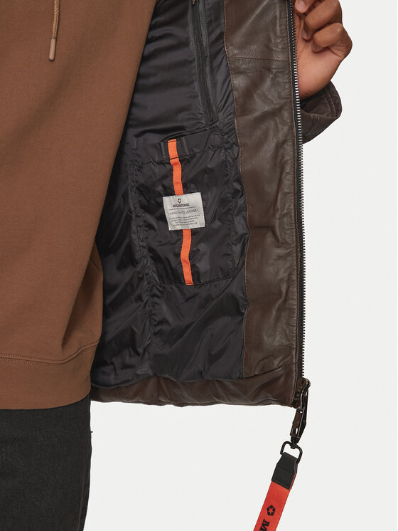 Milestone Milestone Lederjacke Patrick 43104021080 Braun Regular Fit
