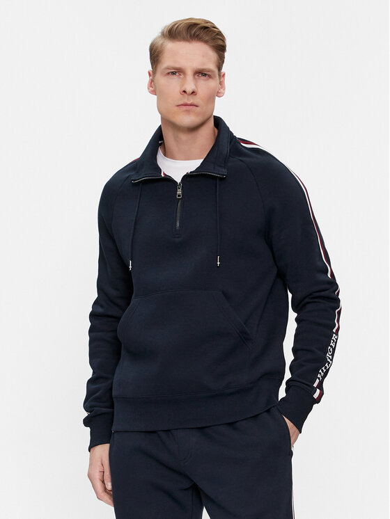 Tommy Hilfiger Tommy Hilfiger Pulóver Global Stripe MW0MW33661 Sötétkék Regular Fit