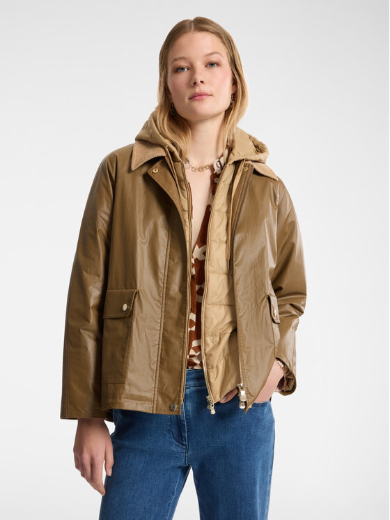 Elena Mirò Elena Mirò Giubbotto piumino F215P000138N022 Crema Regular Fit