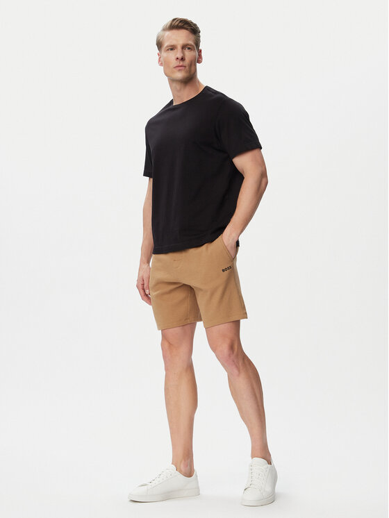 BOSS BOSS Sporta šorti Waffle 50535884 Bēšs Regular Fit