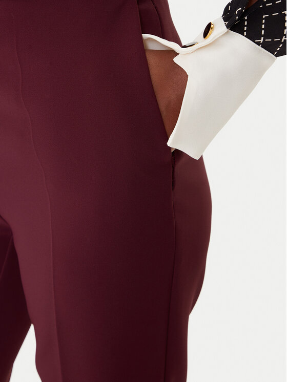 Elisabetta Franchi Elisabetta Franchi Hlače PA-030-46E2-V250 Tamnocrvena Regular Fit