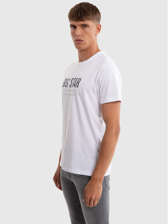 BIG STAR BIG STAR T-Shirt BRUNO Biały Basic Fit