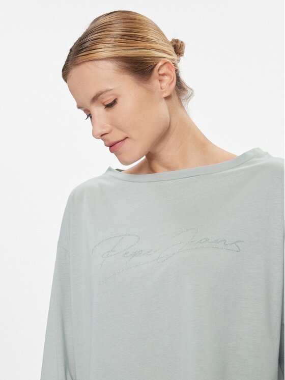 Pepe Jeans Pepe Jeans Majica Hope PL505739 Zelena Relaxed Fit