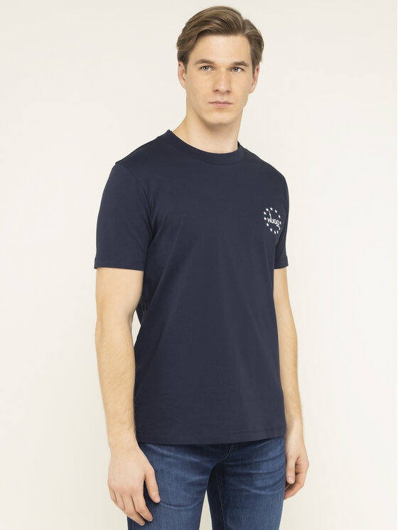 HUGO Hugo Футболка Dauber 50421646 Cиній Regular Fit