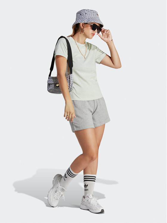 adidas adidas Majica Essentials+ Made with Hemp T-Shirt HA7151 Zelena Slim Fit