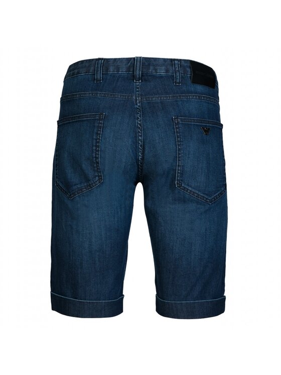 Emporio Armani Emporio Armani Džínové šortky 3R1PA6 1D85Z Tmavomodrá Regular Fit