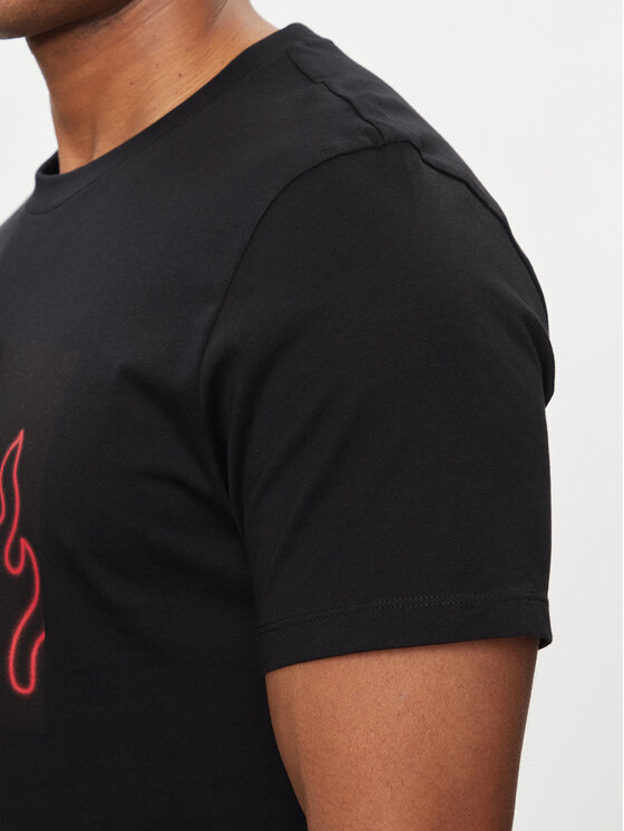 HUGO Hugo Marškinėliai Dulive 50506989 Juoda Regular Fit