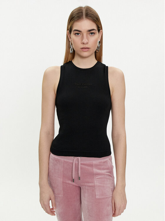 Juicy Couture Juicy Couture Топ Beckham JCBLV223811 Чорний Slim Fit