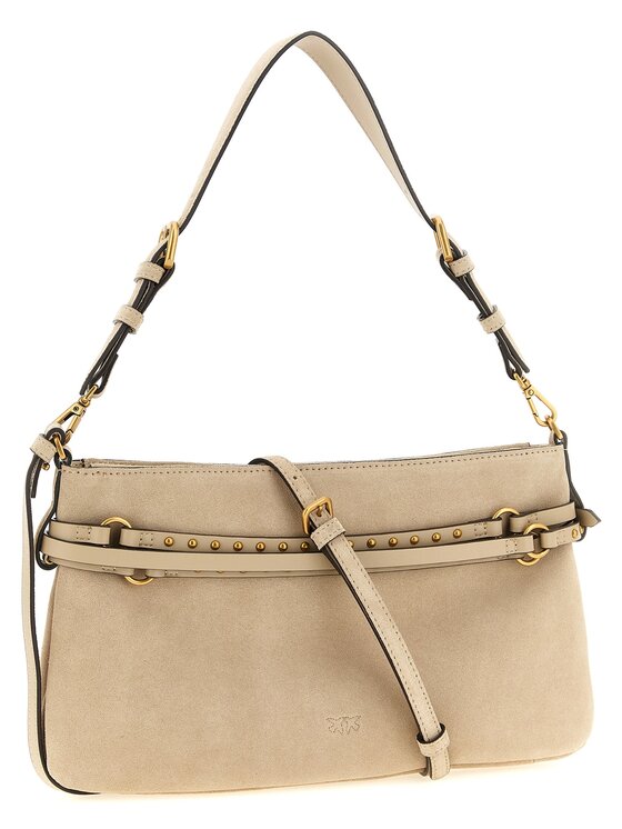 PINKO PINKO Torebka Beige Cowhide Shoulder Beżowy