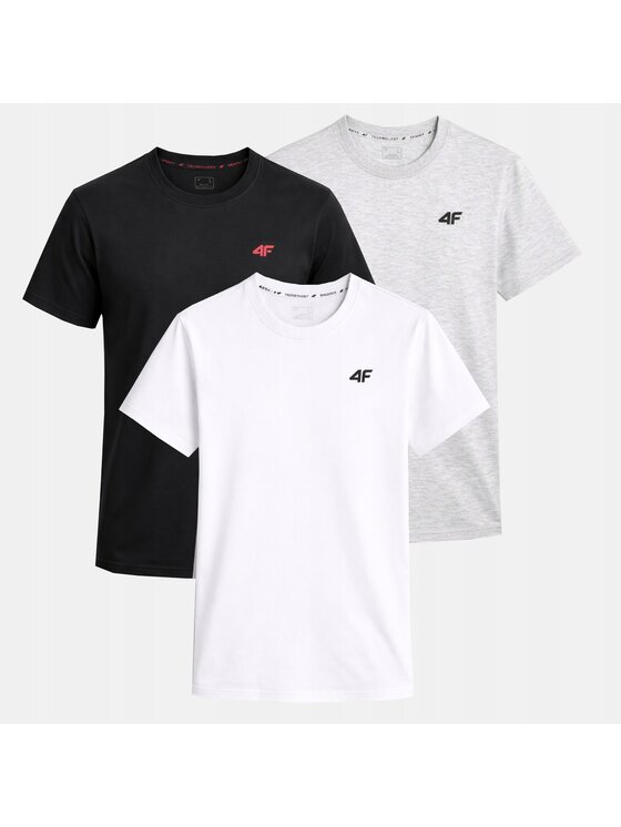 4F 4F T-Shirt Z-TTSHM3341-3-B Biały Regular Fit