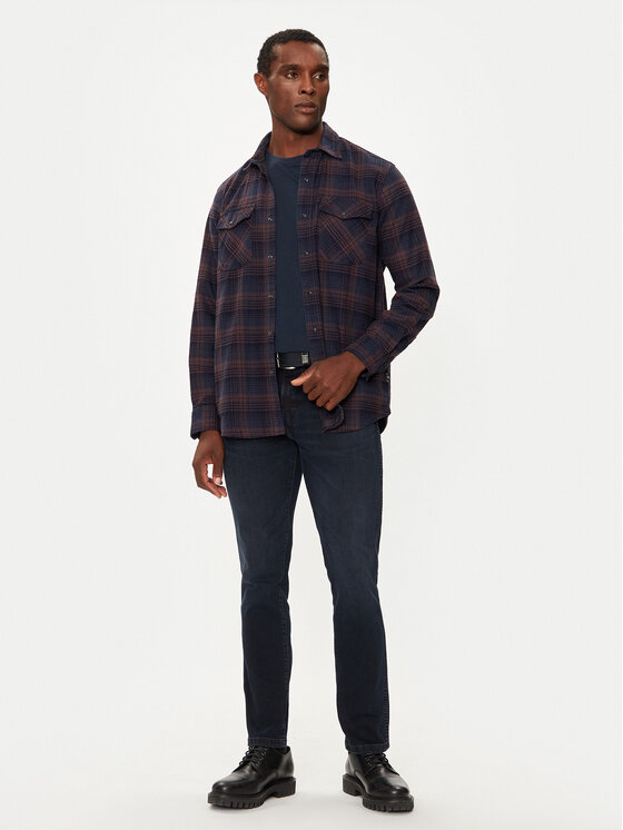 Wrangler Wrangler Jeansy Larston 112356853 Granatowy Slim Fit