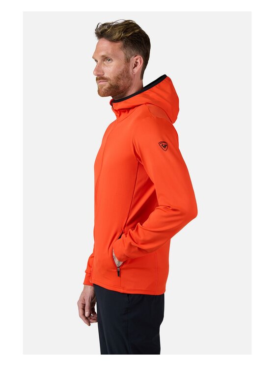 Rossignol Rossignol Bluza techniczna Mid Layer Stretch Hoodie Pomarańczowy Regular Fit