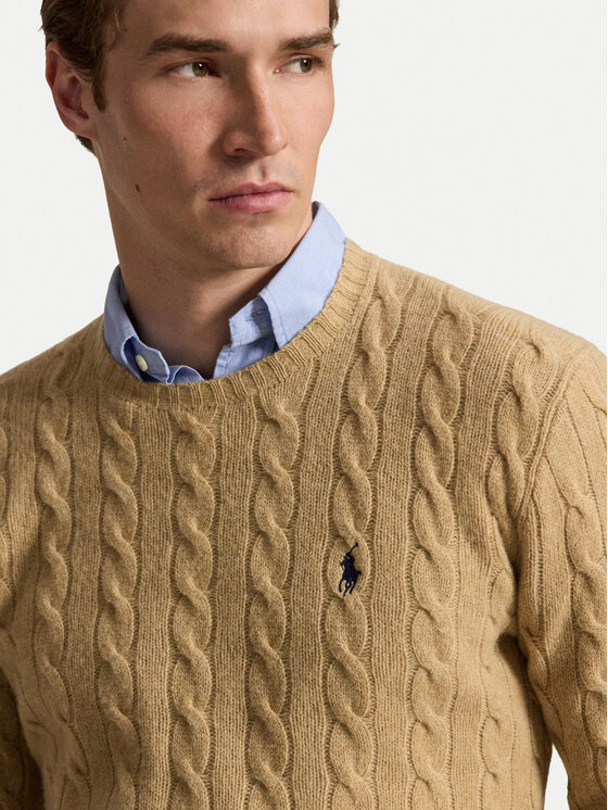 Polo Ralph Lauren Polo Ralph Lauren Πουλόβερ 710876762009 Μπεζ Regular Fit