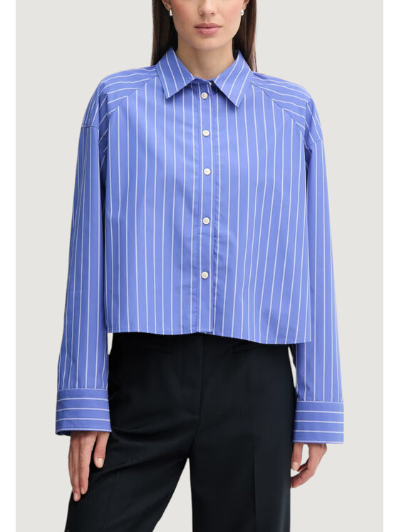 Calvin Klein Jeans Calvin Klein Jeans Πουκάμισο YD STRIPE BOXY CROPP Μπλε Boxy Fit