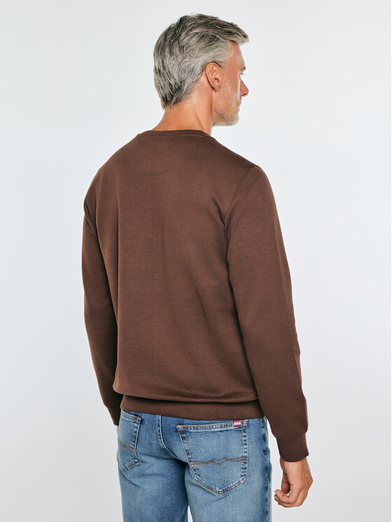 BIG STAR BIG STAR Bluza BREMEN Brązowy Basic Fit