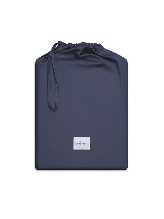 White pocket White pocket Komplet pościeli satynowa Niebieski