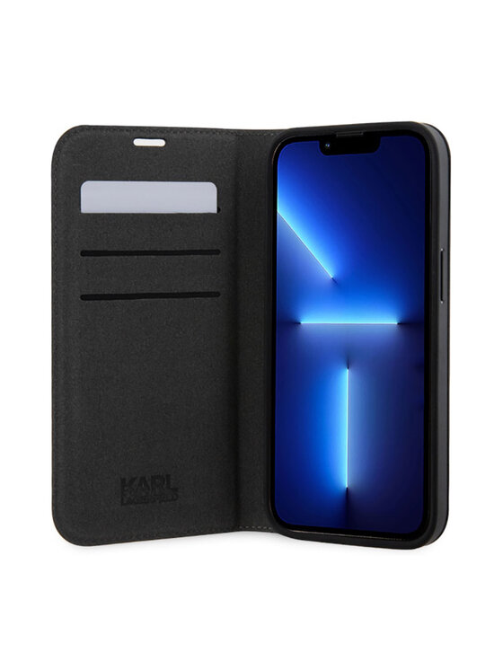 KARL LAGERFELD KARL LAGERFELD Etui na telefon Saffiano Monogram Srebrny