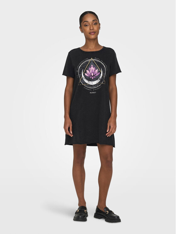 ONLY ONLY Každodenní šaty Lucy 15232549 Černá Regular Fit