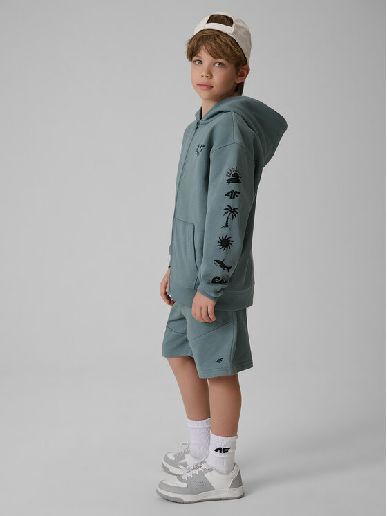 4F 4F Bluza SKATE & RIDE Turkusowy Loose Fit