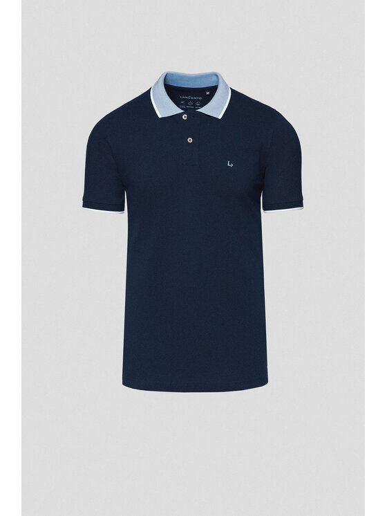 Lancerto Lancerto Polo Borin PO073125000013 Granatowy Regular Fit