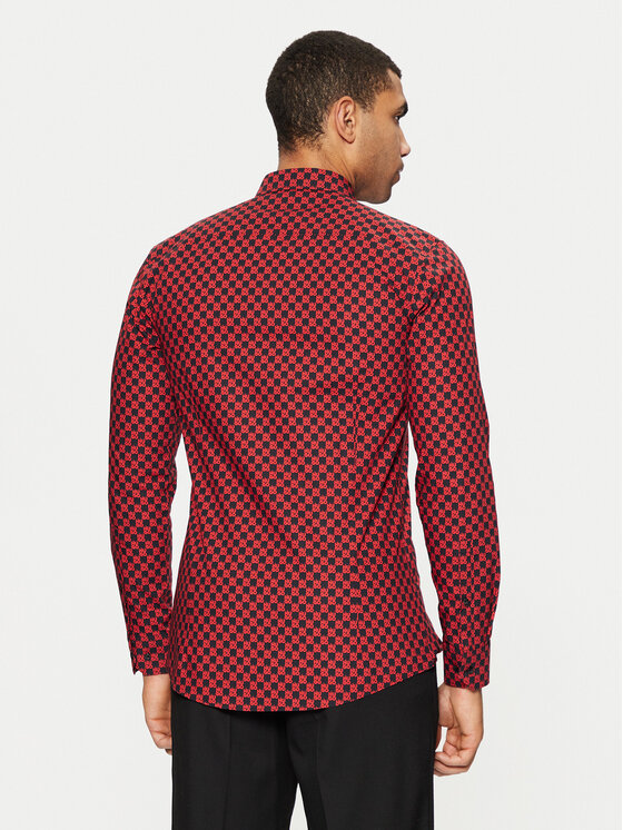HUGO HUGO Koszula Elisha02 50534076 Czerwony Extra Slim Fit