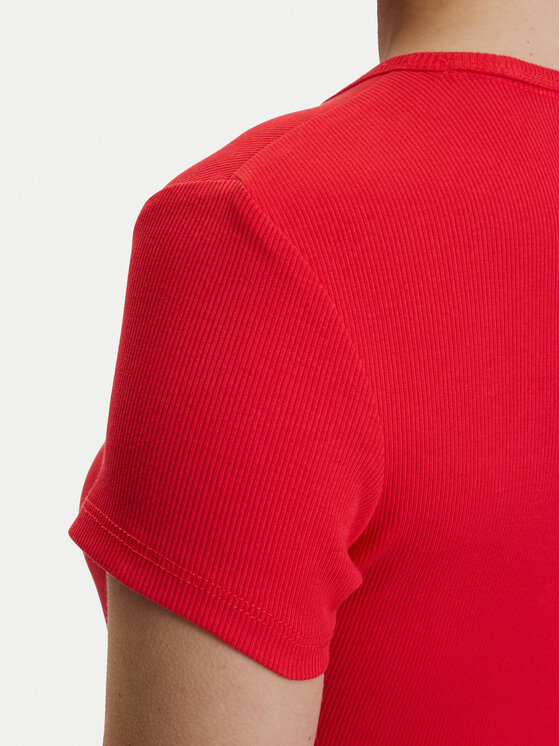 Tommy Hilfiger Tommy Hilfiger Tričko DW0DW17383 Červená Slim Fit