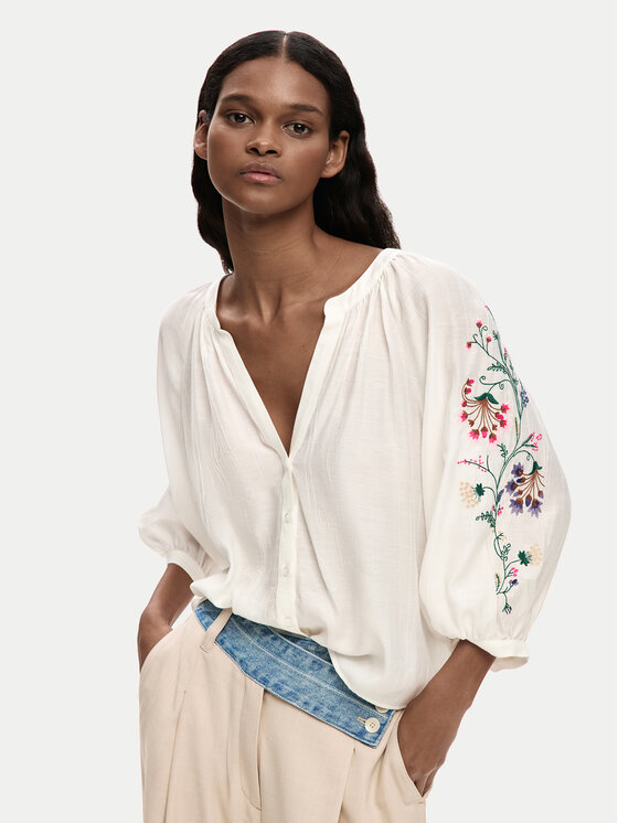 Desigual Desigual Blusa 26SWBW13 Bianco Regular Fit