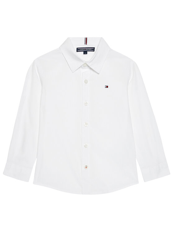 Tommy Hilfiger Košeľa Solid Poplin KB0KB06965 M Biela Slim Fit