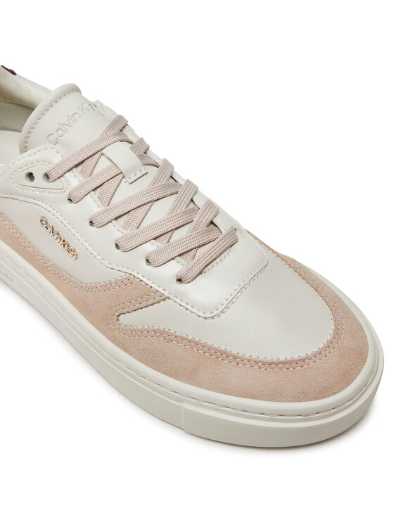 Calvin Klein Calvin Klein Sneakersy Cupsole Lace Up W/Ml Mix M HW0HW02114 Beżowy