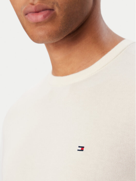 Tommy Hilfiger Tommy Hilfiger Pulover Essential Ssnl MW0MW39999 Crem Regular Fit