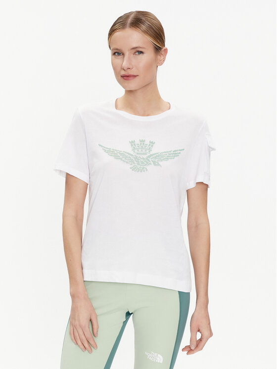 Aeronautica Militare Aeronautica Militare T-Shirt 241TS2223DJ510 Bílá Comfort Fit