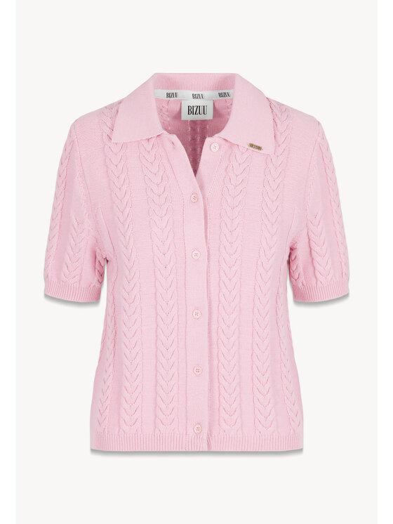 BIZUU BIZUU Sweter PATRI Różowy Standard Fit