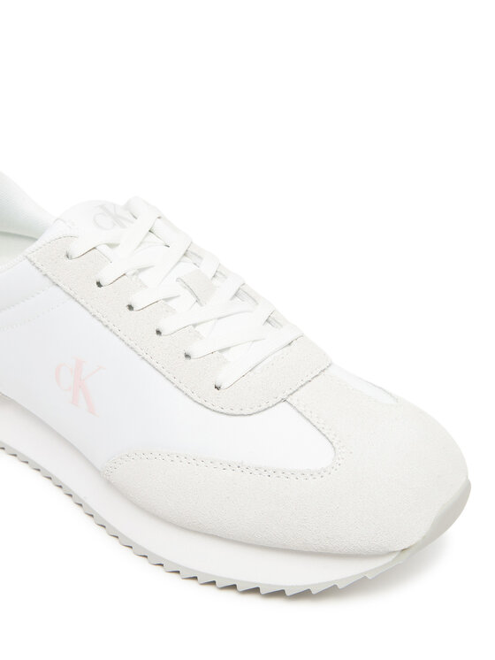Calvin Klein Jeans Calvin Klein Jeans Sneakersy Runner Laceup Mg Nylon Mix YW0YW01828 Biały