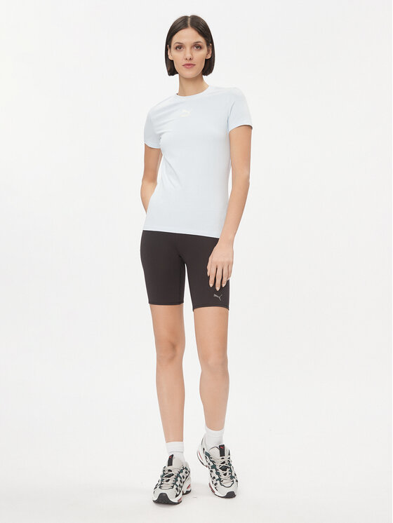 Puma Puma Tricou Classics 535610 Albastru celest Tight Fit