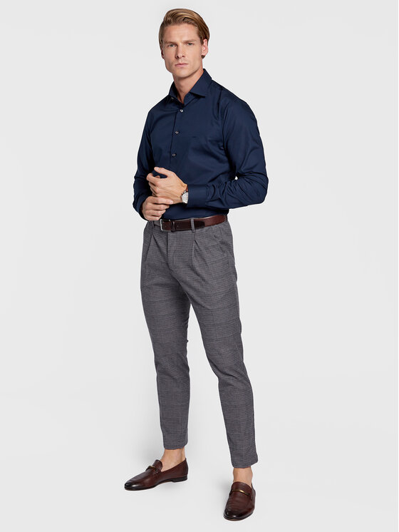 Michael Kors Michael Kors Košulja MD0MD90425 Tamnoplava Slim Fit