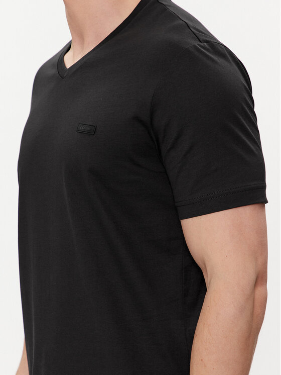Calvin Klein Calvin Klein Marškinėliai Smooth K10K112507 Juoda Regular Fit