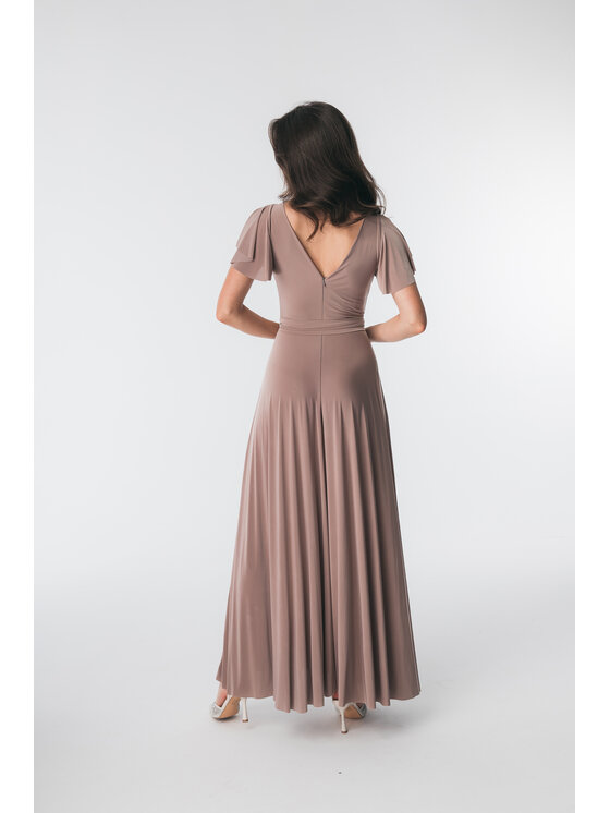 Aurora Aurora Sukienka koktajlowa Abelia Beżowy Feminine Fit