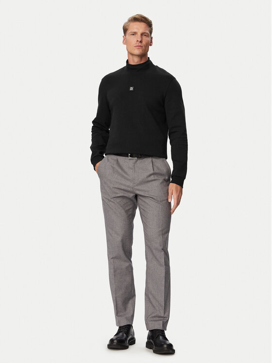 HUGO HUGO Majica dugih rukava Derytur 50567967 Crna Regular Fit