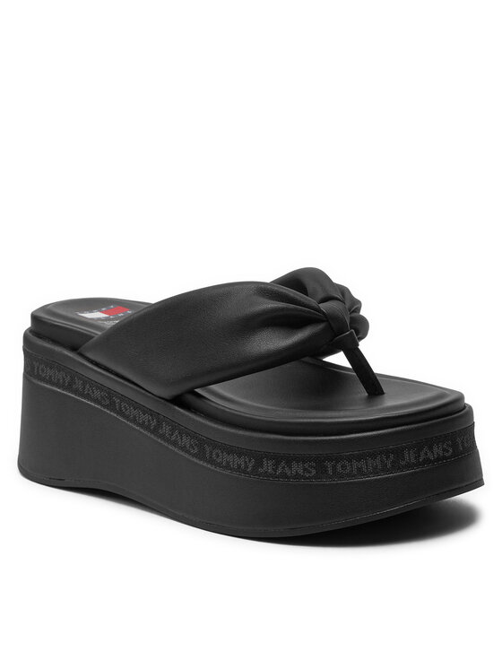 Tommy Jeans Tommy Jeans В'єтнамки Tjw Wedge Sandal EN0EN02457 Чорний