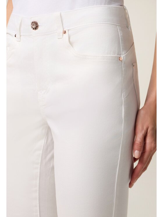 Oltre Oltre Pantaloni di tessuto P761R005738N001 Bianco Regular Fit