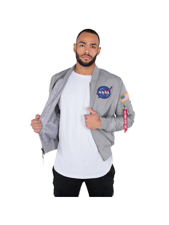 Alpha Industries Alpha Industries Kurtka bomber AI.186101-31-XL Szary Regular Fit
