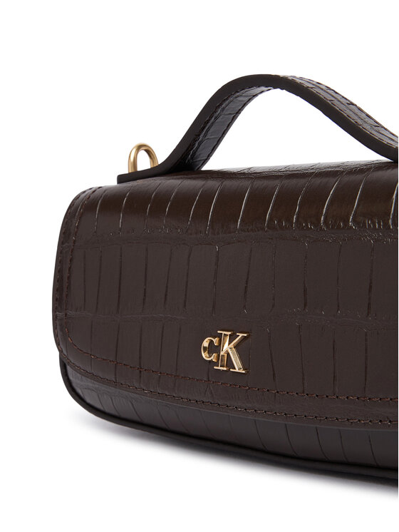 Calvin Klein Calvin Klein Handtasche Ck Croc Top Handle Bag LV04F3903G Dunkelbraun