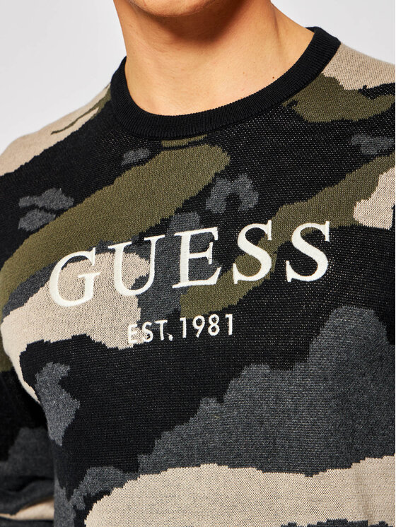 Guess Guess Svetr M1RR62 Z2SC0 Zelená Regular Fit