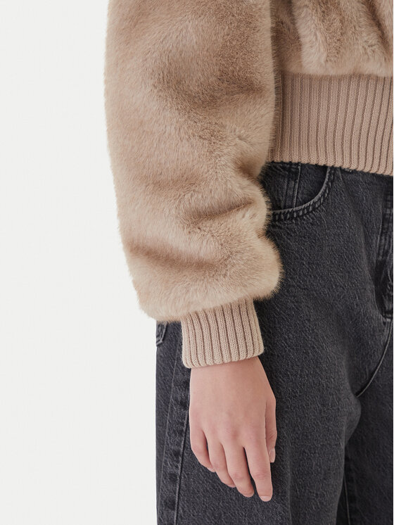 PINKO PINKO Кожено палто 105399 A2PI Бежов Regular Fit