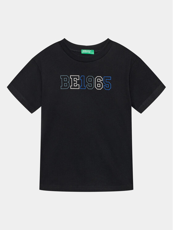 United Colors Of Benetton Tricou 3I1XC10D6 Negru Regular Fit