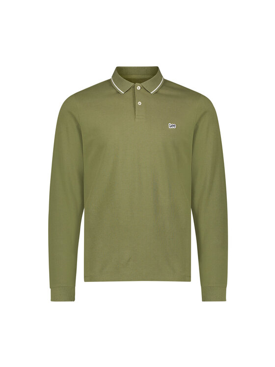 Lee Lee Polo 112355667 Zielony Regular Fit