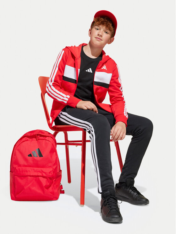 adidas adidas Trenerka Seasonal Essentials Tiberio 3-Stripes JC7522 Crvena Regular Fit