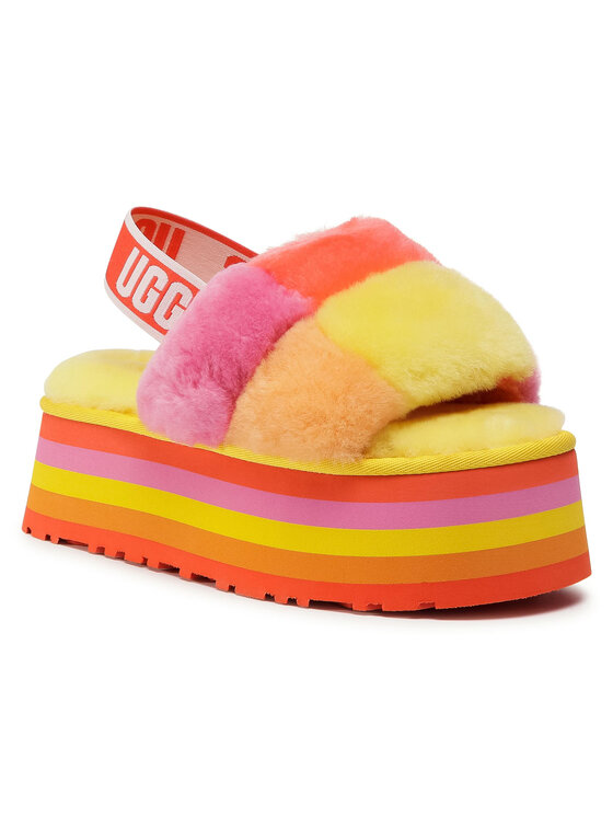 Ugg Kapcie W Disco Checker Slide 1113490 Kolorowy | Modivo.pl