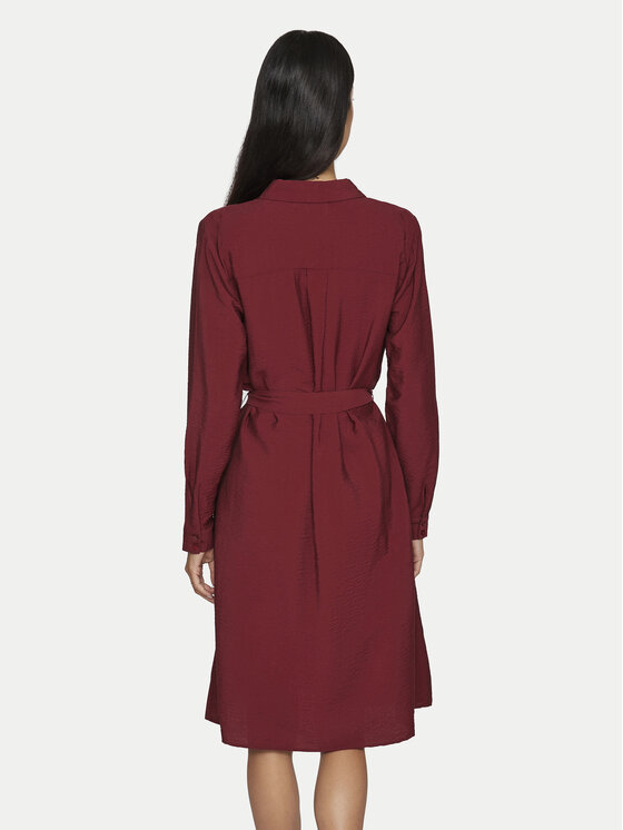 Vila Vila Hemdkleid Domira 14095932 Dunkelrot Regular Fit