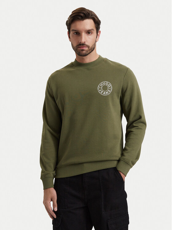 HUGO HUGO Pulóver Nedos 50572298 Zöld Regular Fit